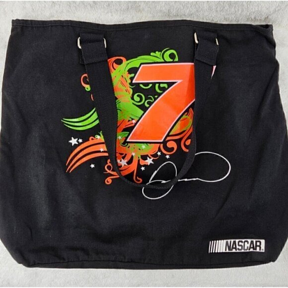 Nascar #7 Danica Patrick Black Canvas Tote Bag - Picture 5 of 6